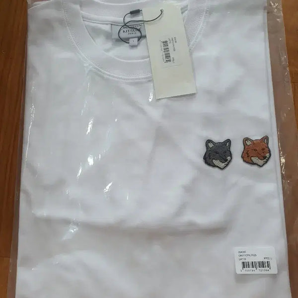 [BUNJANG] Maison Kitsuné Double Fox Head Short Sleeve T-Shirt White L / 메종 키츠네 더블 폭스 헤드 반팔 티셔츠 화이트L