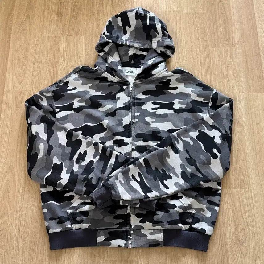 [BUNJANG] MJD Camo Hoodie Zip-up / MJD 카모 후드집업