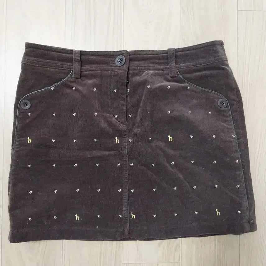 [BUNJANG] Hazzys 28" Corduroy Golf Skirt (Spring/Fall) / 12. 28인치 헤지스 골프치마 골프스커트 골덴 봄가을 면폴리혼방