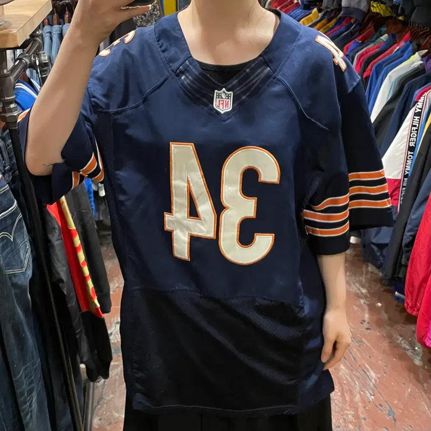 [BUNJANG] HI NFL Navy Short Sleeve Jersey / [HI] NFL 반팔져지 네이비