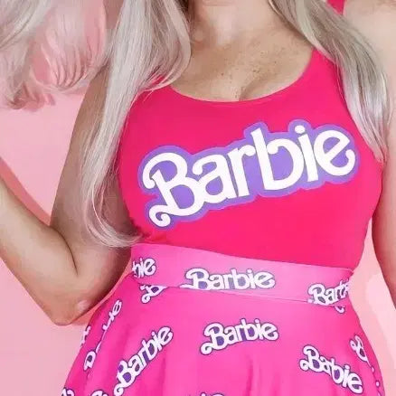 [BUNJANG] Imported Barbie Pink Pattern Skirt Set / 수입바비 핑크 패턴 스커트 세트