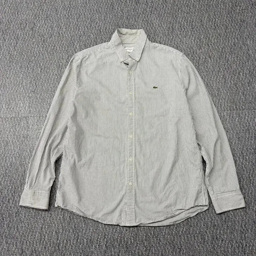 [BUNJANG] Lacoste Cotton Stripe Shirt / 라코스테 코튼 스트라이프 셔츠