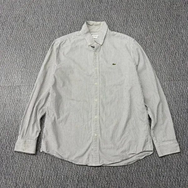 [BUNJANG] Lacoste Cotton Stripe Shirt / 라코스테 코튼 스트라이프 셔츠