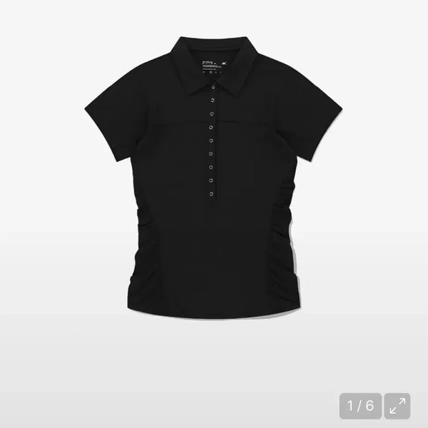 [BUNJANG] Sunlove Polartec Delta FlexAir Polo T-Shirt Black / 썬러브 반팔 W Polartec Delta FlexAir Polo Black
