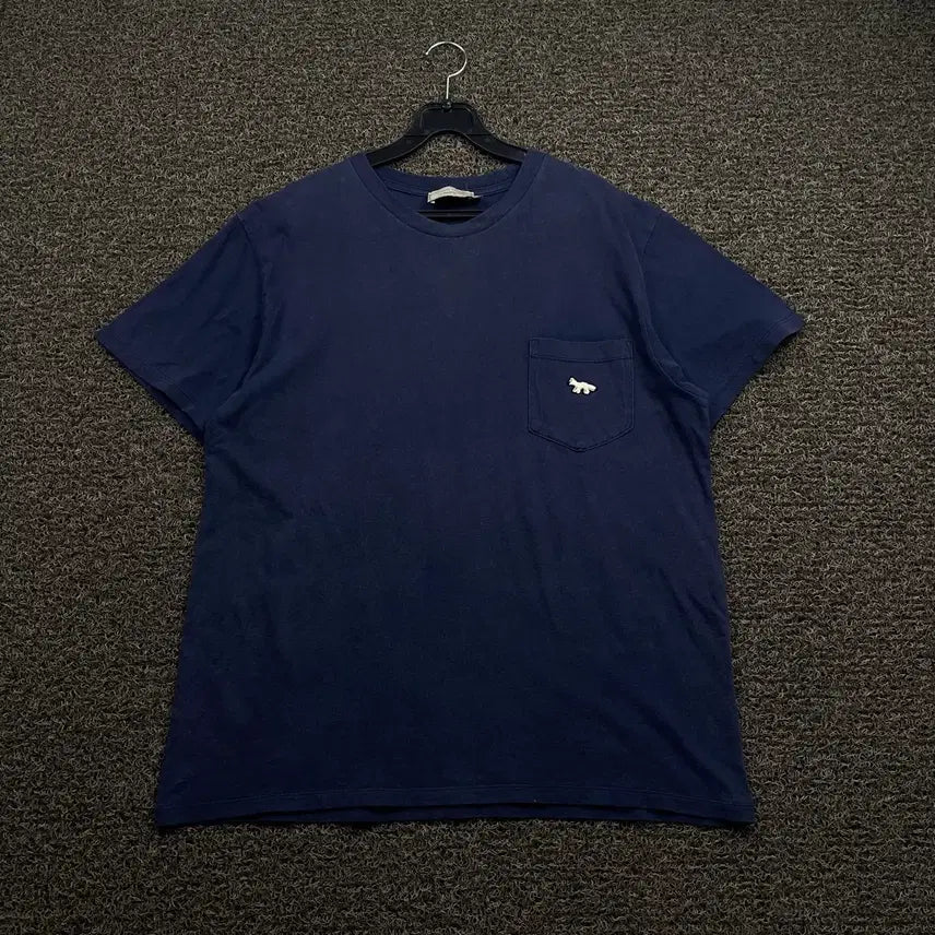[BUNJANG] Maison Kitsuné Navy Fox Head Short Sleeve T-Shirt / 메종키츠네 폭스헤드 네이비 반팔 티셔츠