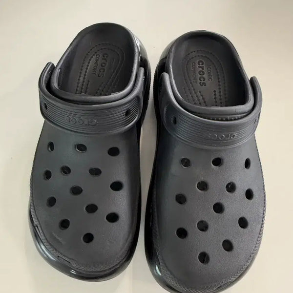 [BUNJANG] Crocs Classic Platform Shoes Black / 크록스 클래식 키높이M3/W5  220~225mm