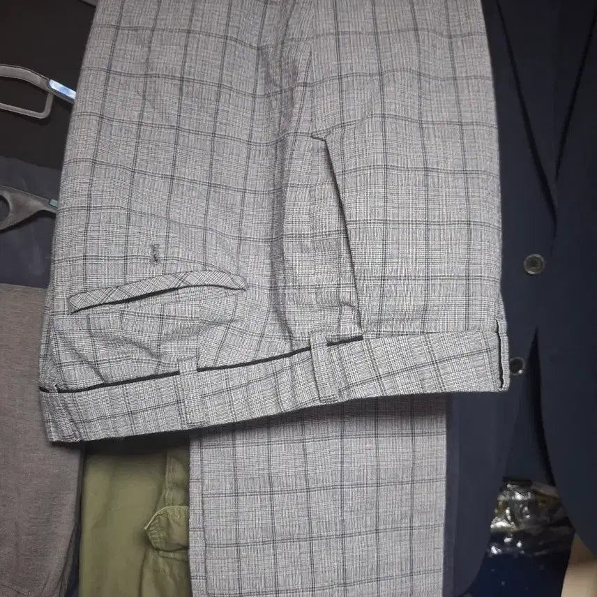 [BUNJANG] Wide Angle Checkered Trousers Size 35-36 / 와이드 앵글 바지 35~36 사이즈