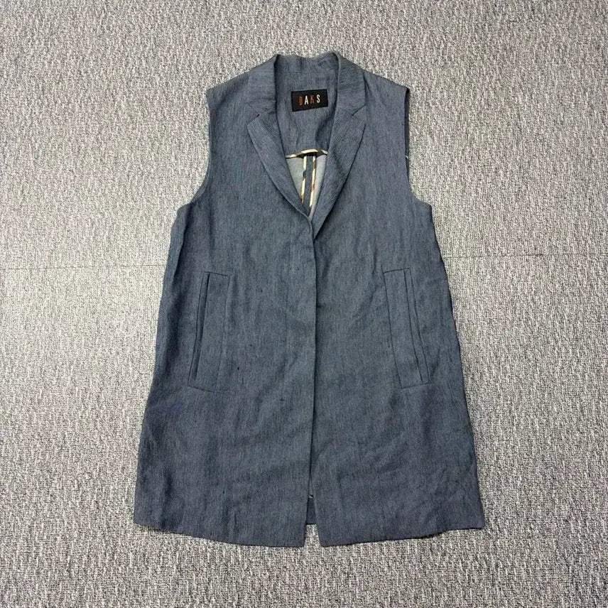 [BUNJANG] Daks Women's Linen Blend Vest Jacket / 닥스 여성 린넨 혼방 베스트 조끼 자켓