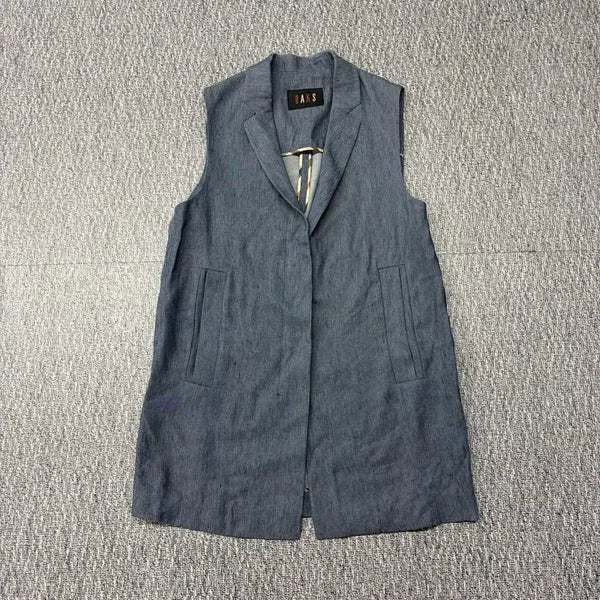 [BUNJANG] Daks Women's Linen Blend Vest Jacket / 닥스 여성 린넨 혼방 베스트 조끼 자켓