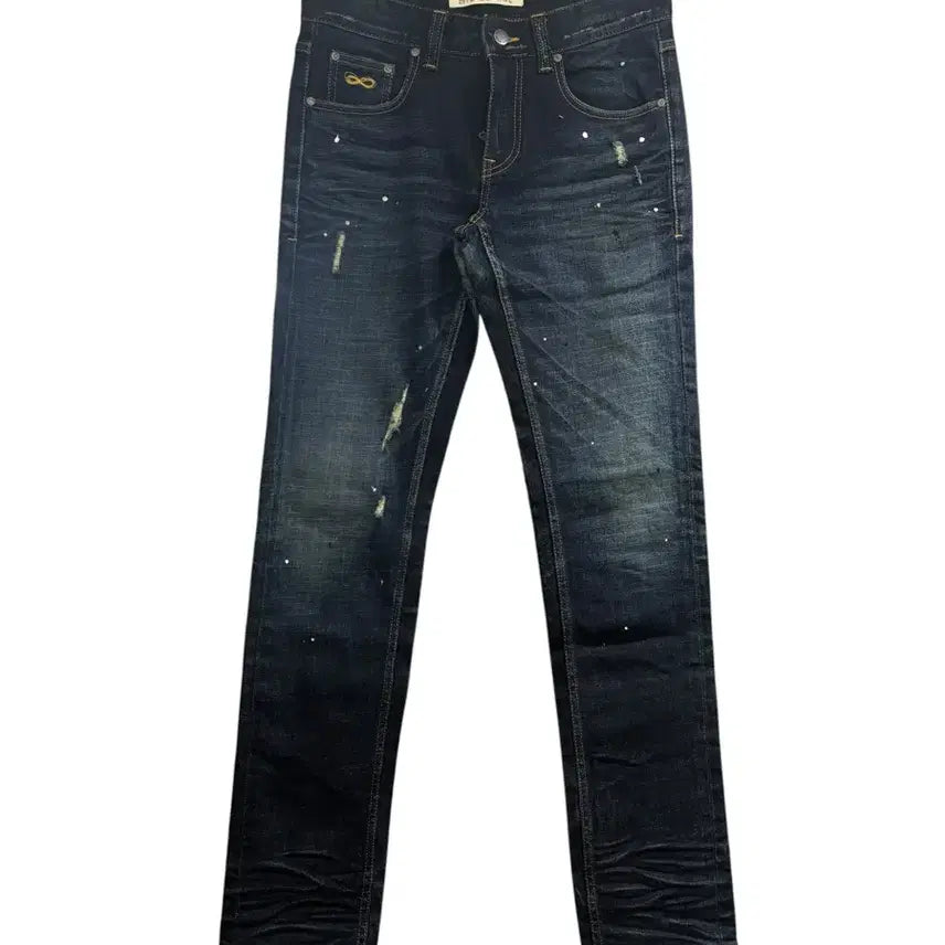 [BUNJANG] PLAQIN Slim Straight Black Jeans Men / 플랙진 슬림 스트레이트 블랙진 남성