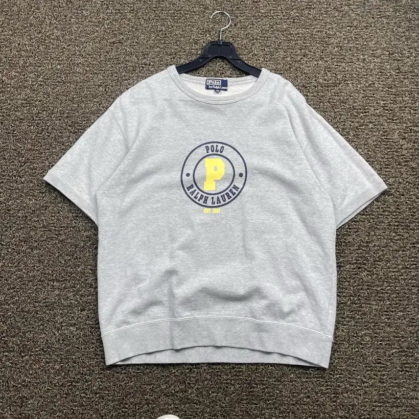 [BUNJANG] Polo Ralph Lauren Embroidered Logo Grey T-Shirt / 폴로 랄프로렌 자수로고 그레이 반팔티셔츠