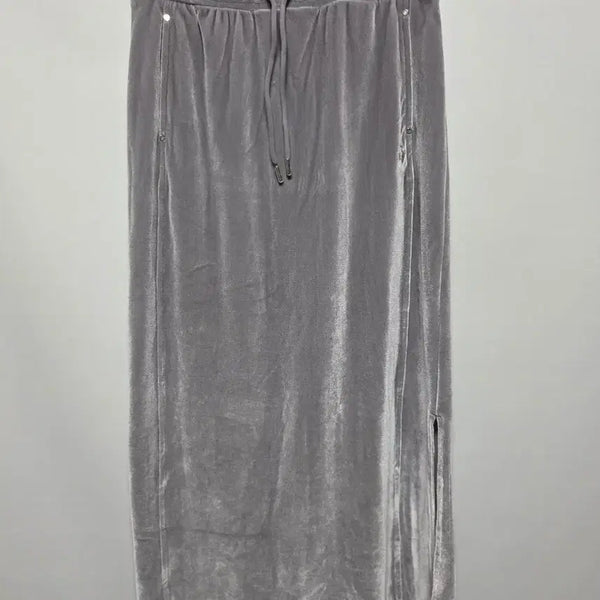 [BUNJANG] Le Coq Sportif Velvet Long Skirt Grey / (70) 26  르꼬끄 벨벳 롱 스커트 그레이