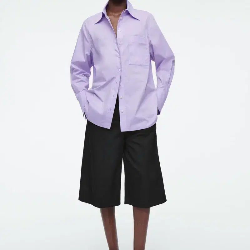 [BUNJANG] COS Oversized Tailored Shirt Lilac Size 34 / 코스 오버사이즈 테일러드 셔츠 라일락 색상 34사이즈
