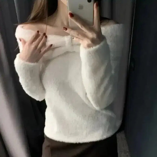 [BUNJANG] Merion My Mel Off-Shoulder Knit / 메리온 마이멜 오프숄더 니트