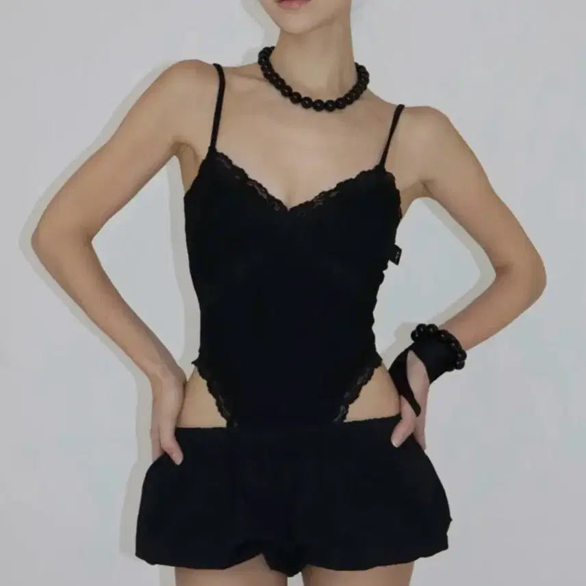 [BUNJANG] Bien From Romantic Lace Bodysuit Black / [새상품] 비엔프롬 로맨틱 레이스 바디수트 블랙
