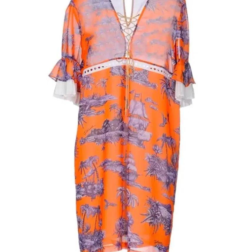 [BUNJANG] Just Cavalli Orange Pattern Dress Size 36 Made in Italy / -전제품 파격할인-택있는 새상품 justcavalli오렌지 패턴 원피스 36madein ITALY