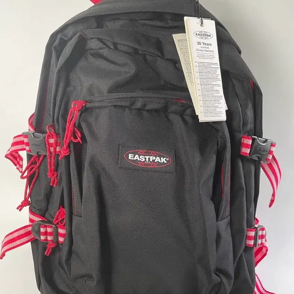 [BUNJANG] Eastpak Backpack Matte Black & Scarlet Red / 이스트팩 정품 택포함 미사용 새상품 백팩
