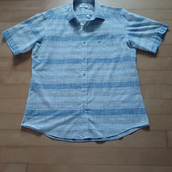 [BUNJANG] Men's Striped Short Sleeve Shirt Size 105 / 남성 스트라이프 반팔 셔츠 105