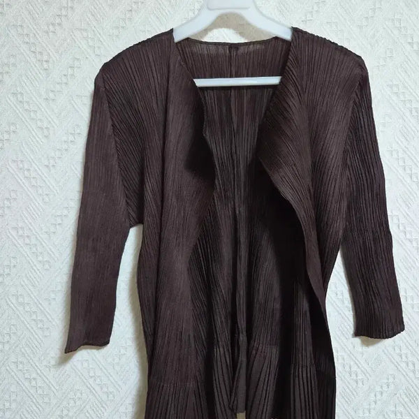 [BUNJANG] Pleats Please Dark Brown Blouse Size 3 / 플리츠플리즈 다크 브라운 3사이즈