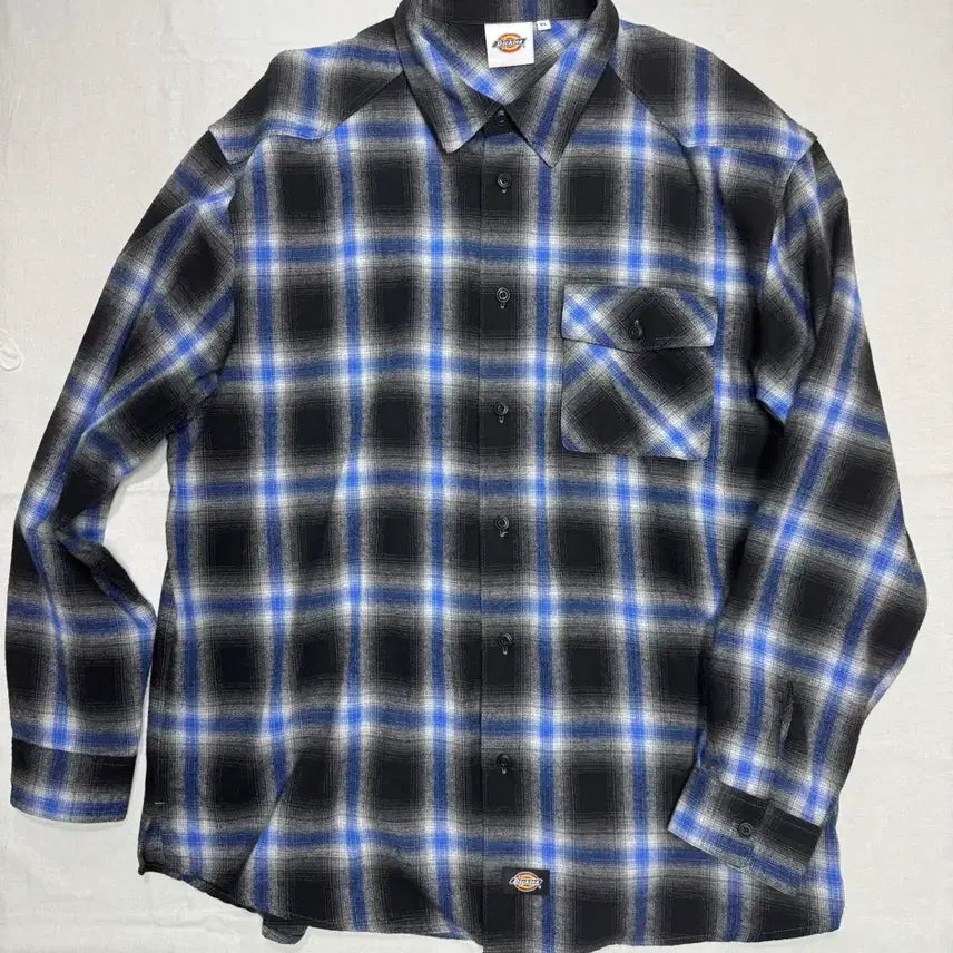 [BUNJANG] Dickies Ombre Check Shirt Black/Blue XL / 디키즈 옴브레 체크 셔츠 (블랙/블루) / XL사이즈