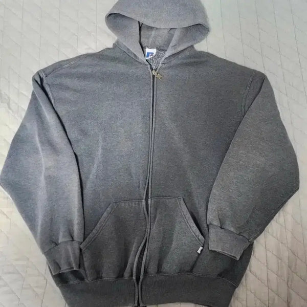 [BUNJANG] 90s Russell Athletic Grey Hoodie Zip-Up / 90s 러셀 후드집업 그레이