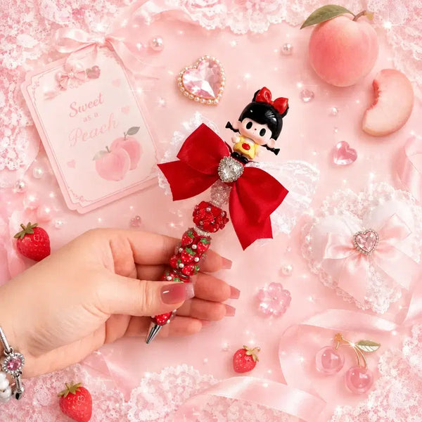 [BUNJANG] Character Strawberry Decor Pen / 캐릭터 딸기 장식펜