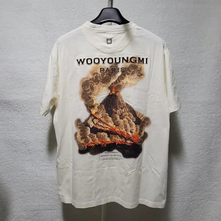 [BUNJANG] Wooyoungmi Volcano Back Logo Short Sleeve T-Shirt Size 52 / 52 / 23FW 우영미 볼케이노 백로고 반팔티