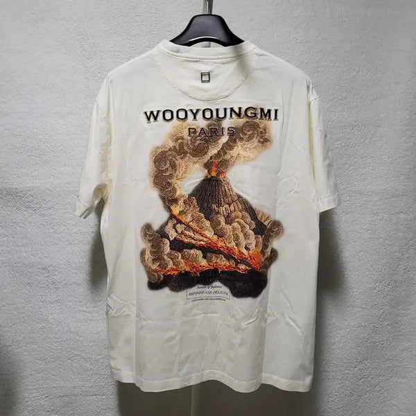 [BUNJANG] Wooyoungmi Volcano Back Logo Short Sleeve T-Shirt Size 52 / 52 / 23FW 우영미 볼케이노 백로고 반팔티
