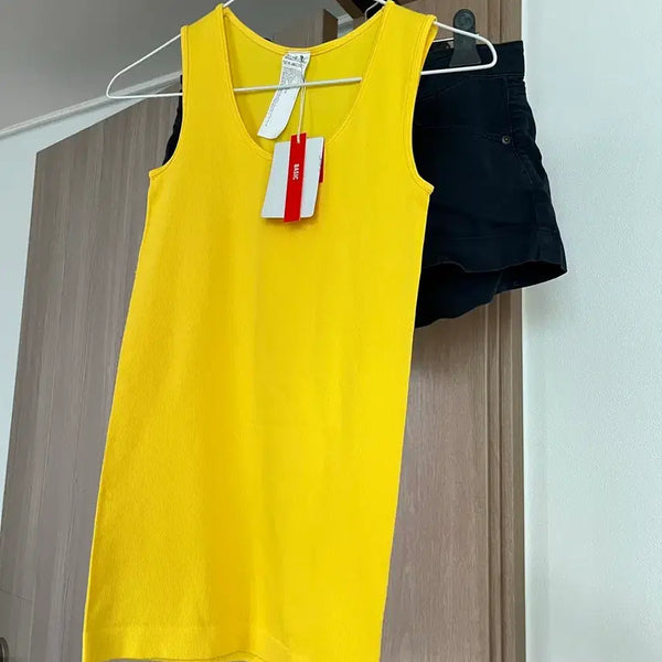 [BUNJANG] Secondskin Yellow Sleeveless Top / (새 제품)세컨스킨 노란색 민소매 상의