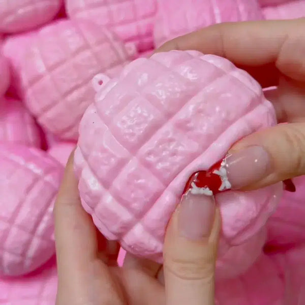 [BUNJANG] Kikamen Pink Melon Bread Bag / 핑크 메론빵 (핑크 파인애플빵)