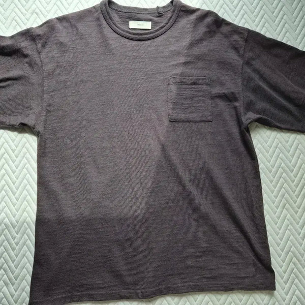[BUNJANG] Our selves AHA Hawaii Slub T-Shirt Charcoal Size 2 / 아워셀브스 아하와이 슬럽 티셔츠 차콜 2사이즈