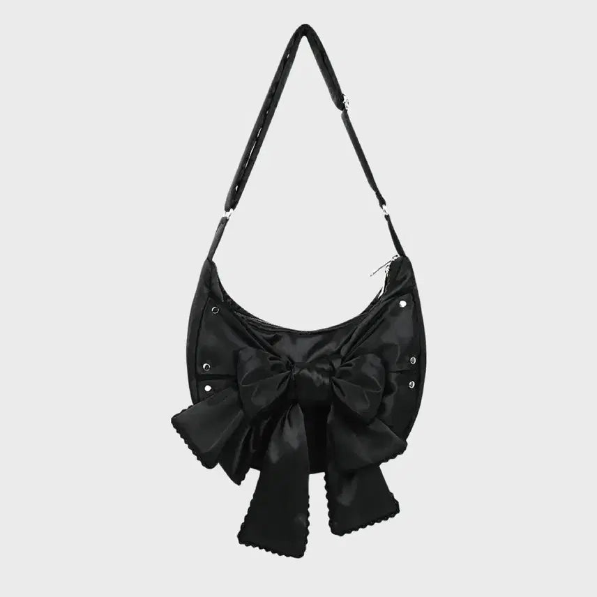 [BUNJANG] Thisougamakara Lace Ribbon Shoulder Bag / 이우가마카라스 레이스 리본 숄더백