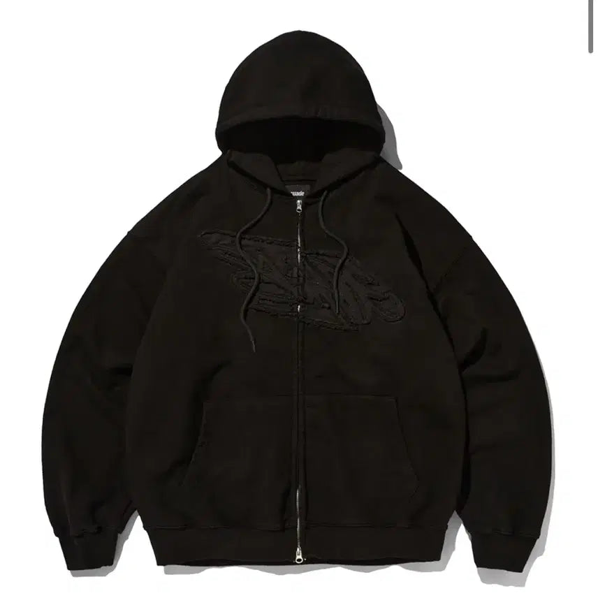 [BUNJANG] Suede Loose Hood Zip-Up / Suade 스웨이드 루즈 후드집업