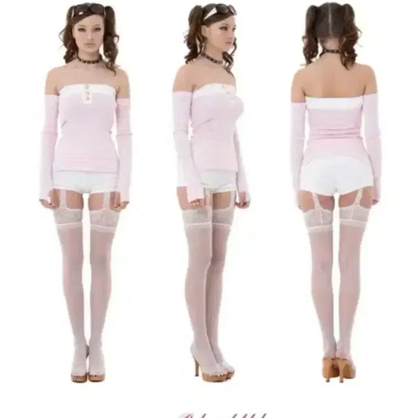 [BUNJANG] Babymetalclub Warmer Top Pink Babydoll Gyaru / 베이비메탈클럽 워머 탑 핑크 베이비돌 베메클 갸루