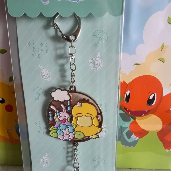 [BUNJANG] Pokemon Store Rainy Day Psyduck Sun Catcher Keychain (Paras and Psyduck) / 포켓몬 스토어 빗속의 고라파덕 선캐처 키링 (미끄메라&고라파덕)