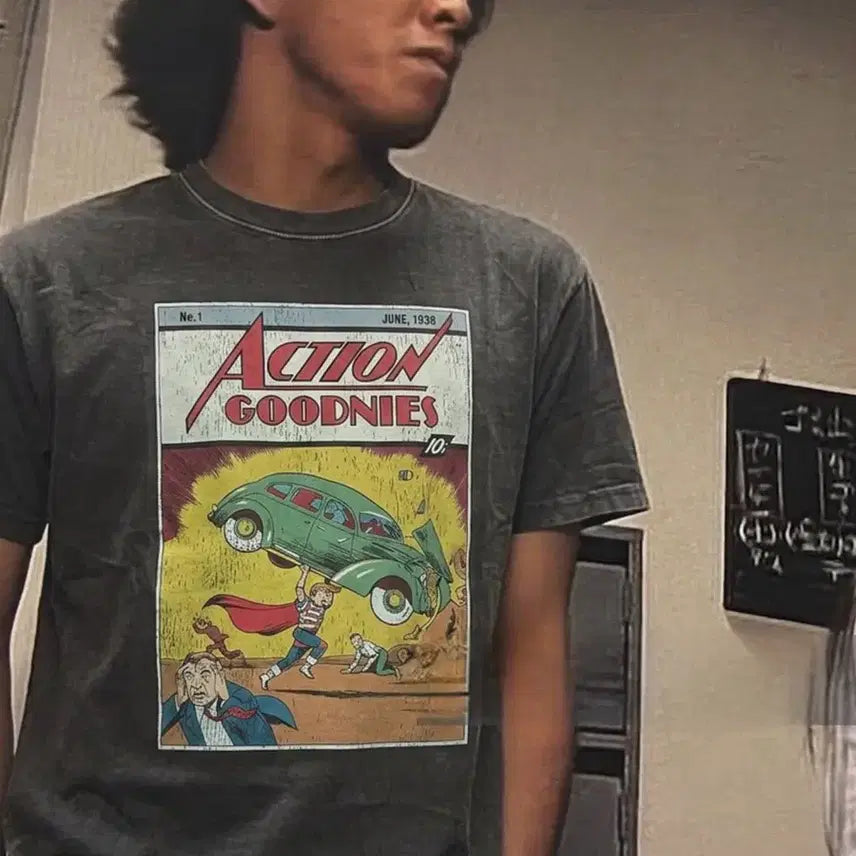 [BUNJANG] DC Comics Action Comics #1 Goodness Man Vintage Single Stitch T-Shirt XL / DC 액션 코믹스 #1 굿니스 맨 빈티지 싱글스티치 티셔츠 XL 기무라타쿠야