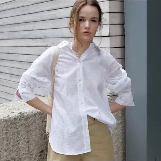 [BUNJANG] Brenda Brennden White Shirt / 브렌다브렌든 화이트 셔츠 (여름_새상품)