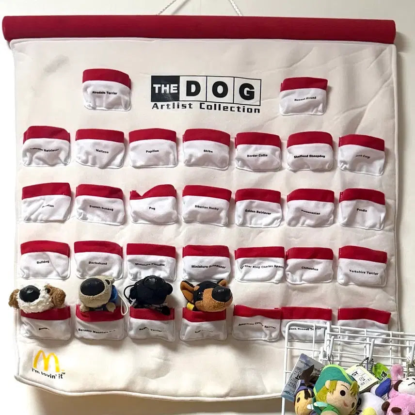 [BUNJANG] Vintage The Dog Dog Mascot Plush Keychain & Wall Pocket Set / (할인!)고전 더독 더도그 강아지 마스코트 인형 맥도날드 해피밀 월포켓 키링