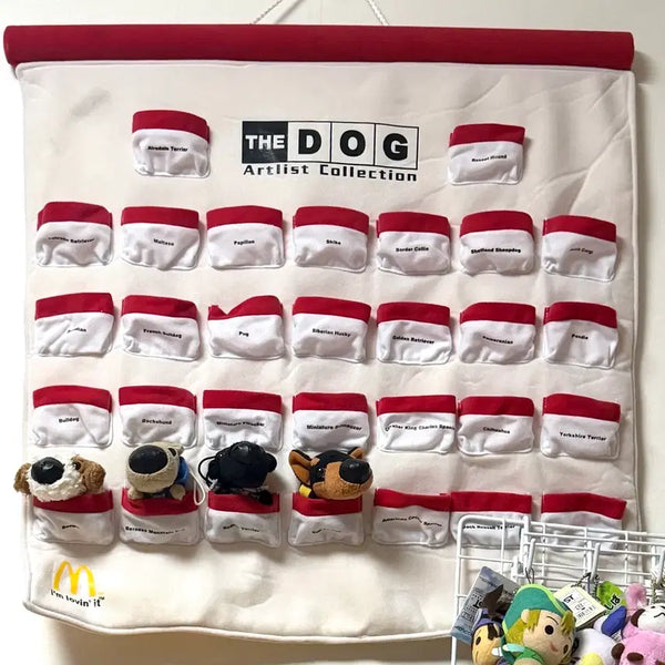 [BUNJANG] Vintage The Dog Dog Mascot Plush Keychain & Wall Pocket Set / (할인!)고전 더독 더도그 강아지 마스코트 인형 맥도날드 해피밀 월포켓 키링