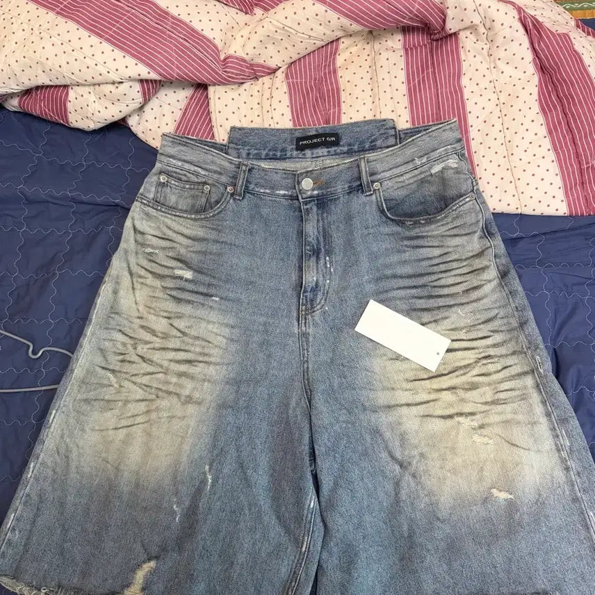 [BUNJANG] Project G/R Reworked Bermuda Shorts - Blue, Size 4 / 프로젝트 G/R 리워크 버뮤다 쇼츠 블루 4사이즈 팝니다