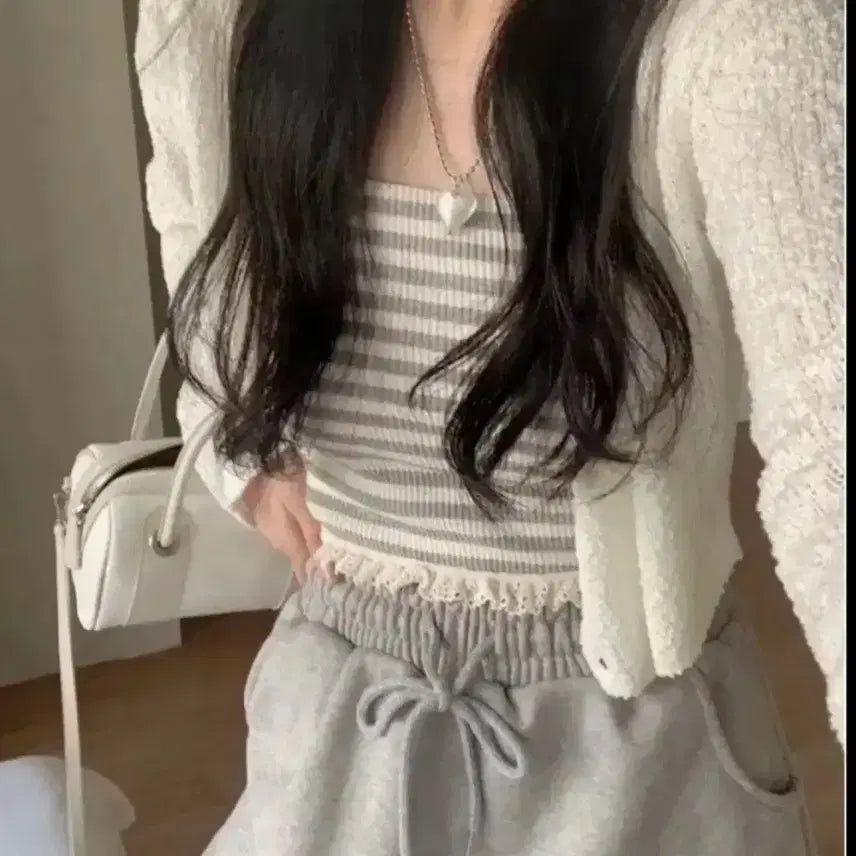 [BUNJANG] Ejediary Sleeveless Tube Top Grey / 에제다이어리 튜브탑 나시