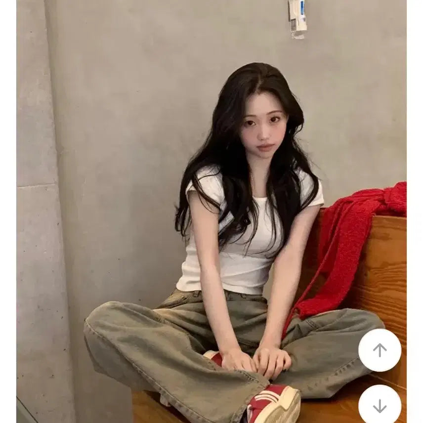 [BUNJANG] Young&Rich Ribbed Modal Ring T-Shirt Ivory / 영앤리치 골지 모달링 티셔츠 아이보리