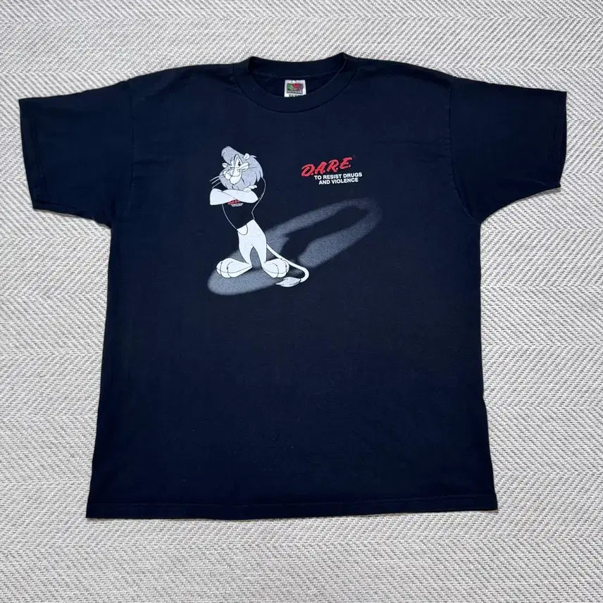 [BUNJANG] Vintage 90s DARE Ryan Black T-shirt XL / (XL) 90s 빈티지 DARE 라이언 블랙 티셔츠 후룻