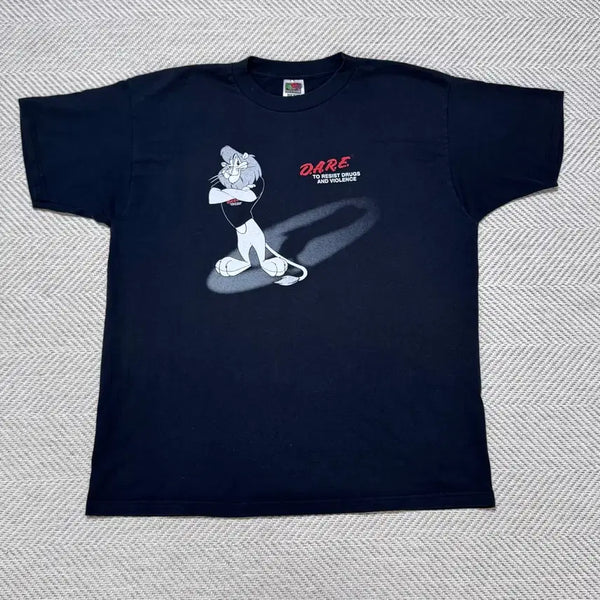 [BUNJANG] Vintage 90s DARE Ryan Black T-shirt XL / (XL) 90s 빈티지 DARE 라이언 블랙 티셔츠 후룻