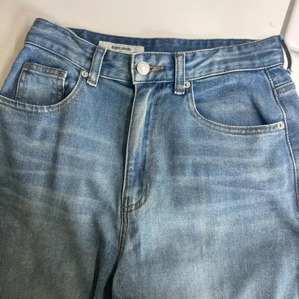 [BUNJANG] 8 Seconds Light Wash Denim Jeans (Size 64) / 에잇세컨즈 바지 판매 (한 번 착용)