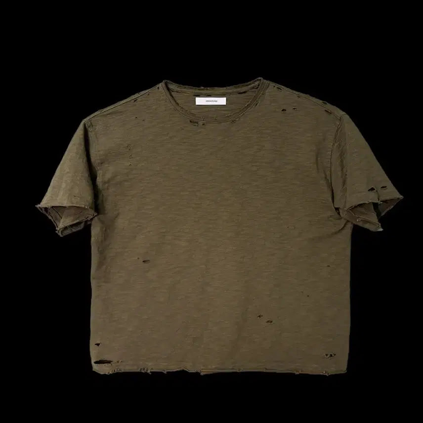 [BUNJANG] Nonnode Slub Vintage Short-Sleeve T-Shirt Khaki / [1 2] 논노드 슬럽 빈티지 반팔 티셔츠 카키