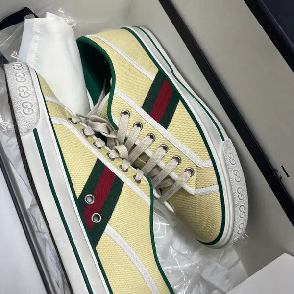 [BUNJANG] Gucci Tennis 1977 Sneakers Butter Cotton / 새상품/구찌 테니스 1977 스니커즈 버터 코튼 6.5(255)
