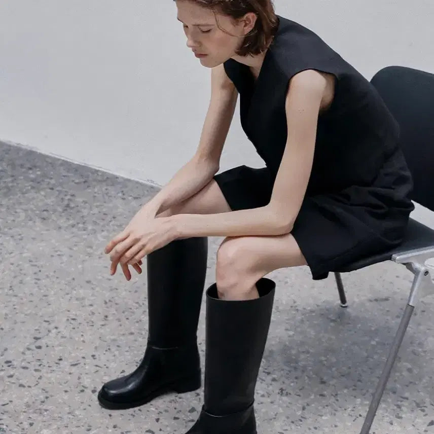 [BUNJANG] Black Long Boots / 고급스러운 블랙 롱부츠 225mm[정가 135,000]에퓨레
