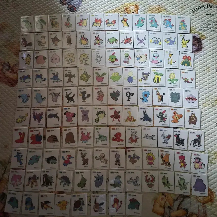 [BUNJANG] Pokemon Gen 2 116-Piece Full Set Sticker Bundle / 포켓몬 띠부씰 2세대 116종 완성품 일괄판매합니다(혼합씰)