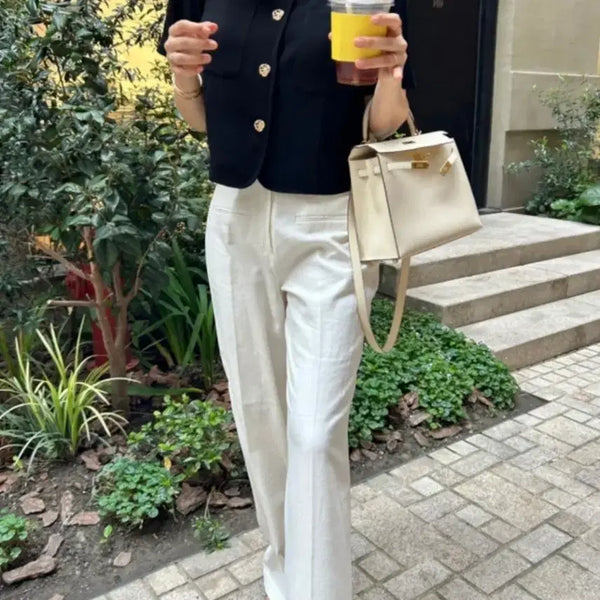 [BUNJANG] Le Mieux Hebe Linen Pants (White, Size S) / (새상품) 르뮈 헤브 린넨 팬츠S